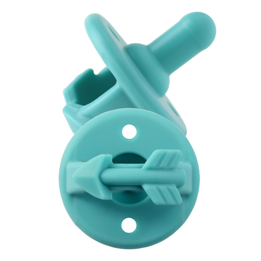 Itzy Ritzy Sweetie Soothers Peacock Blue Arrows