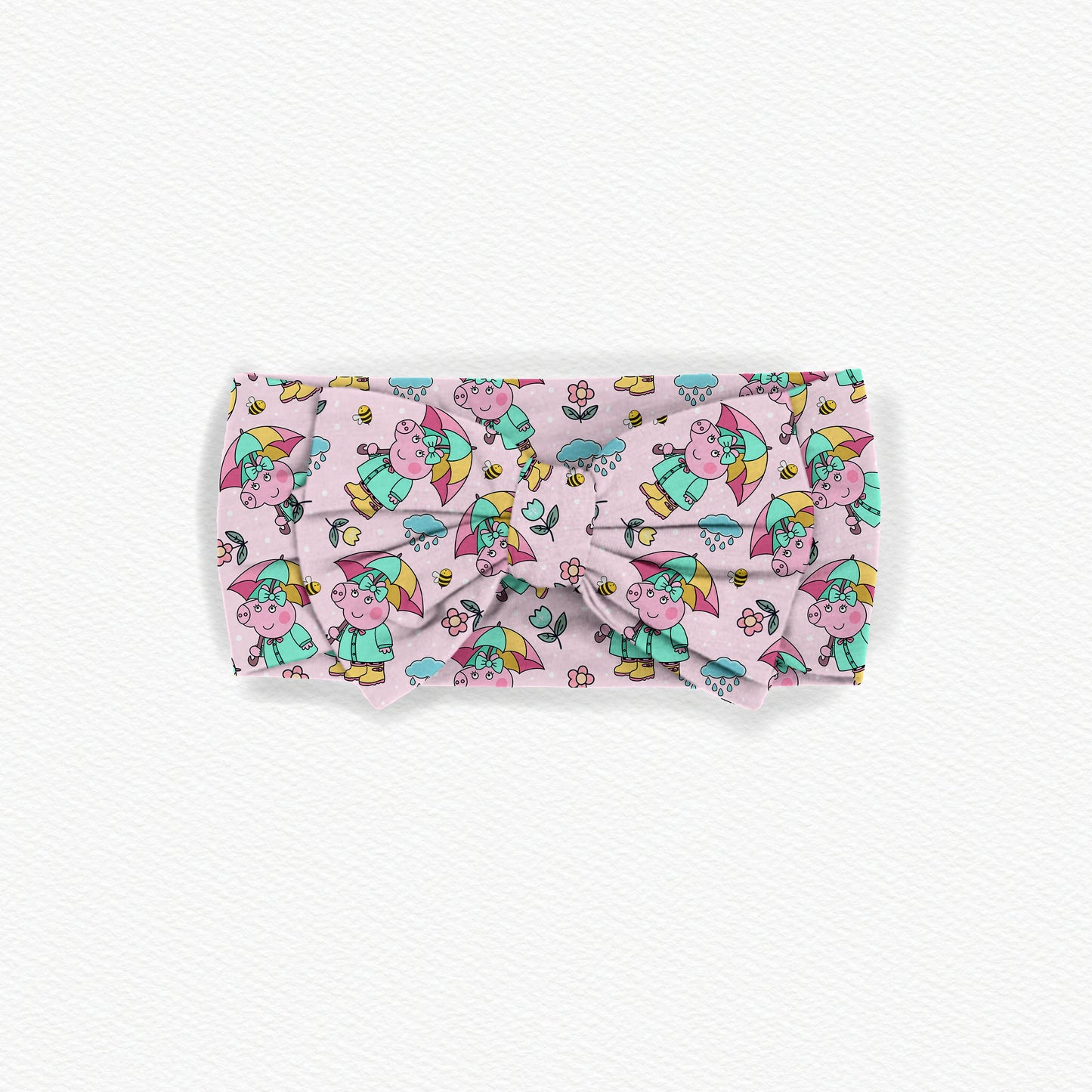 Muddy Puddles Bamboo Bow Headband