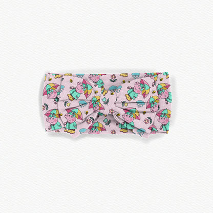Muddy Puddles Bamboo Bow Headband