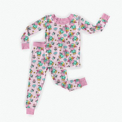 Muddy Puddles Bamboo Long Sleeve Two Piece Pajama Set