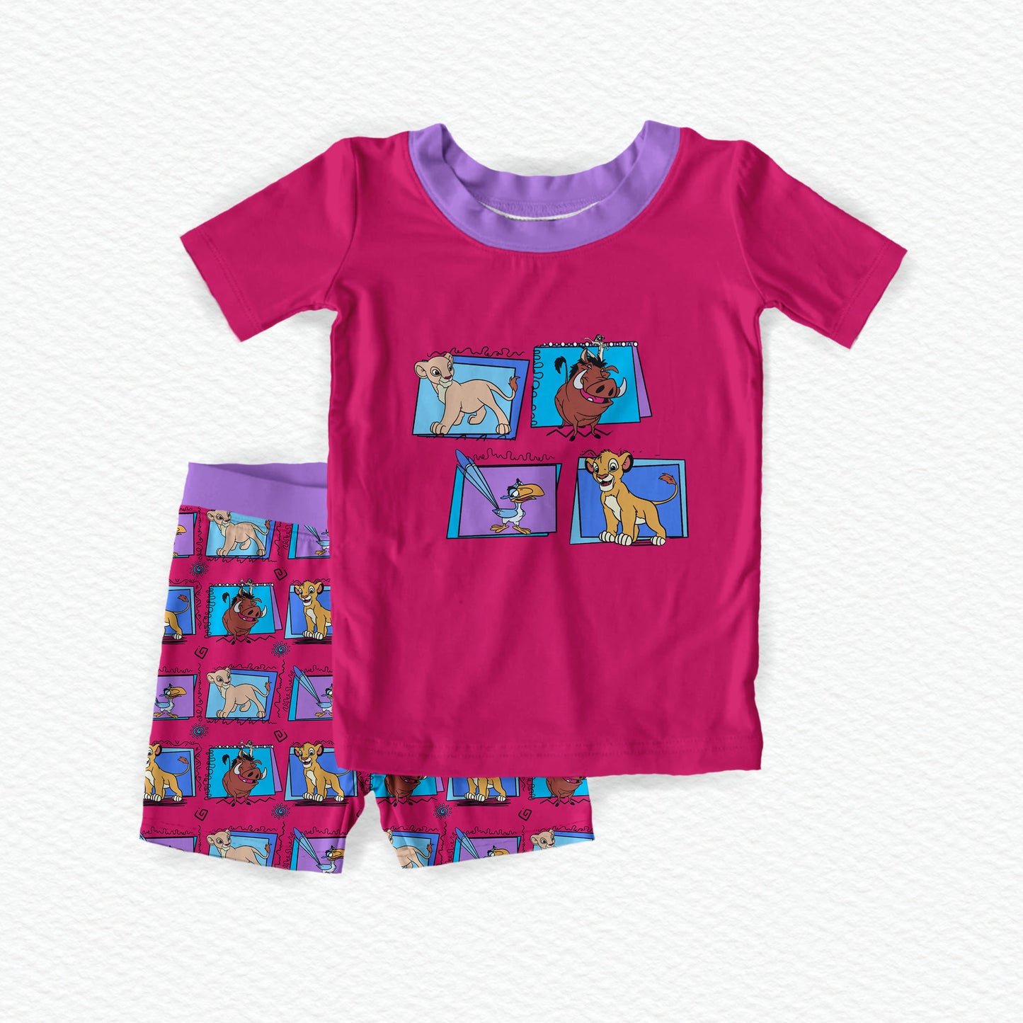 Lion King Bamboo Short Sleeve & Shorts Two Piece Pajama Set