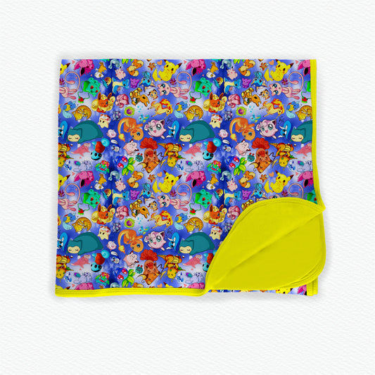 Gotta Catch 'Em All! Double Layered Bamboo Blanket