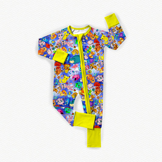 Gotta Catch 'Em All! Bamboo Zippy Pajamas