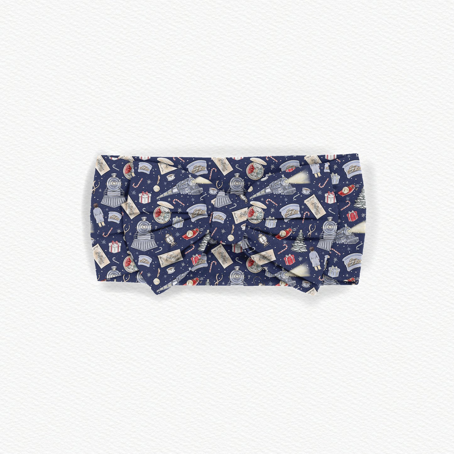 All Aboard! Bamboo Bow Headband