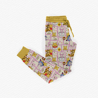 Pooh Patches Bamboo Adult Jogger Pants