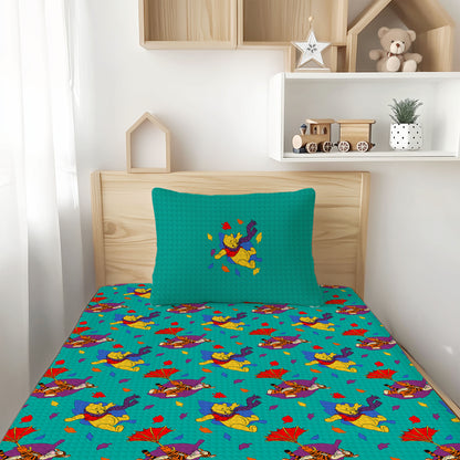 Fall Winnie The Pooh Bamboo Twin Sheet & Pillowcase Set