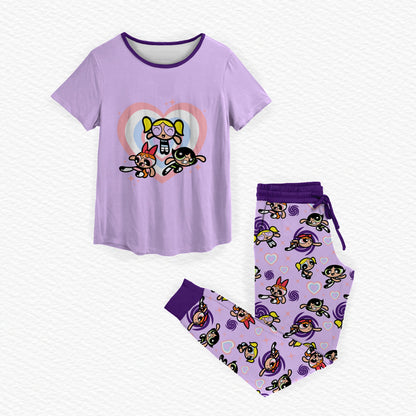 Powerpuff Girls Bamboo Adult Jogger Style Sleep Set