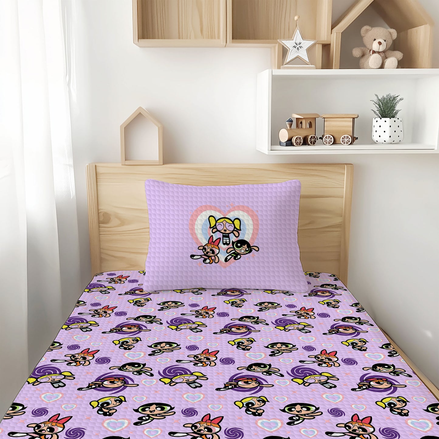 Powerpuff Girls Bamboo Twin Sheet & Pillowcase Set