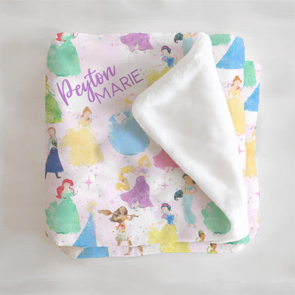 Princess Personalized Minky Blanket