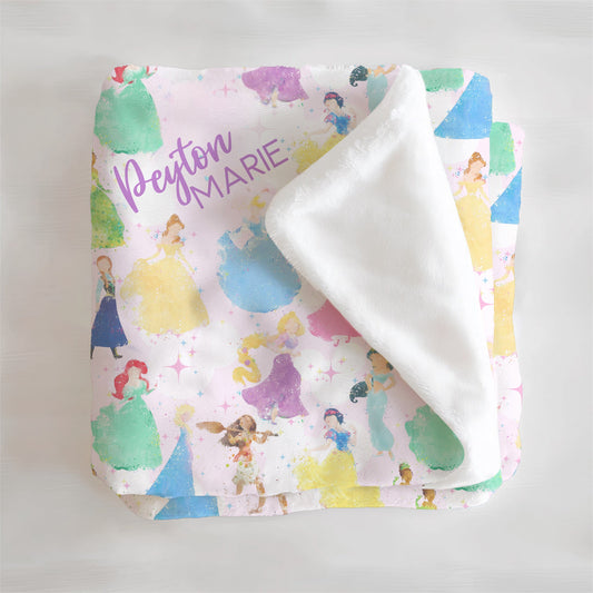Princess Personalized Minky Blanket
