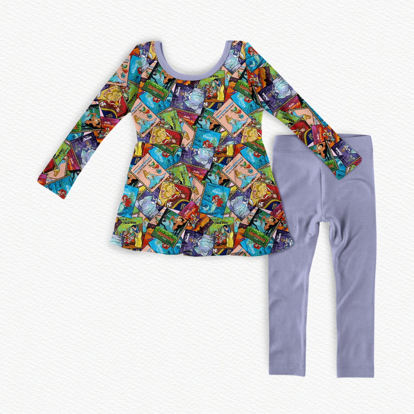Little Golden Gal Bamboo Long Sleeve Peplum & Leggings