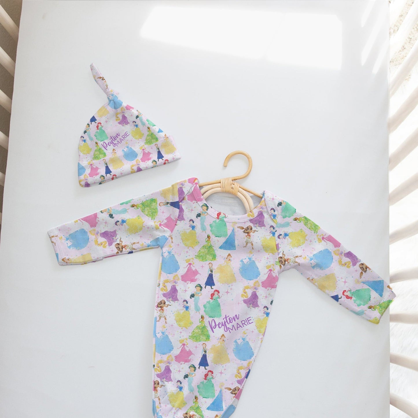 Princess Personalized Name Newborn Gown