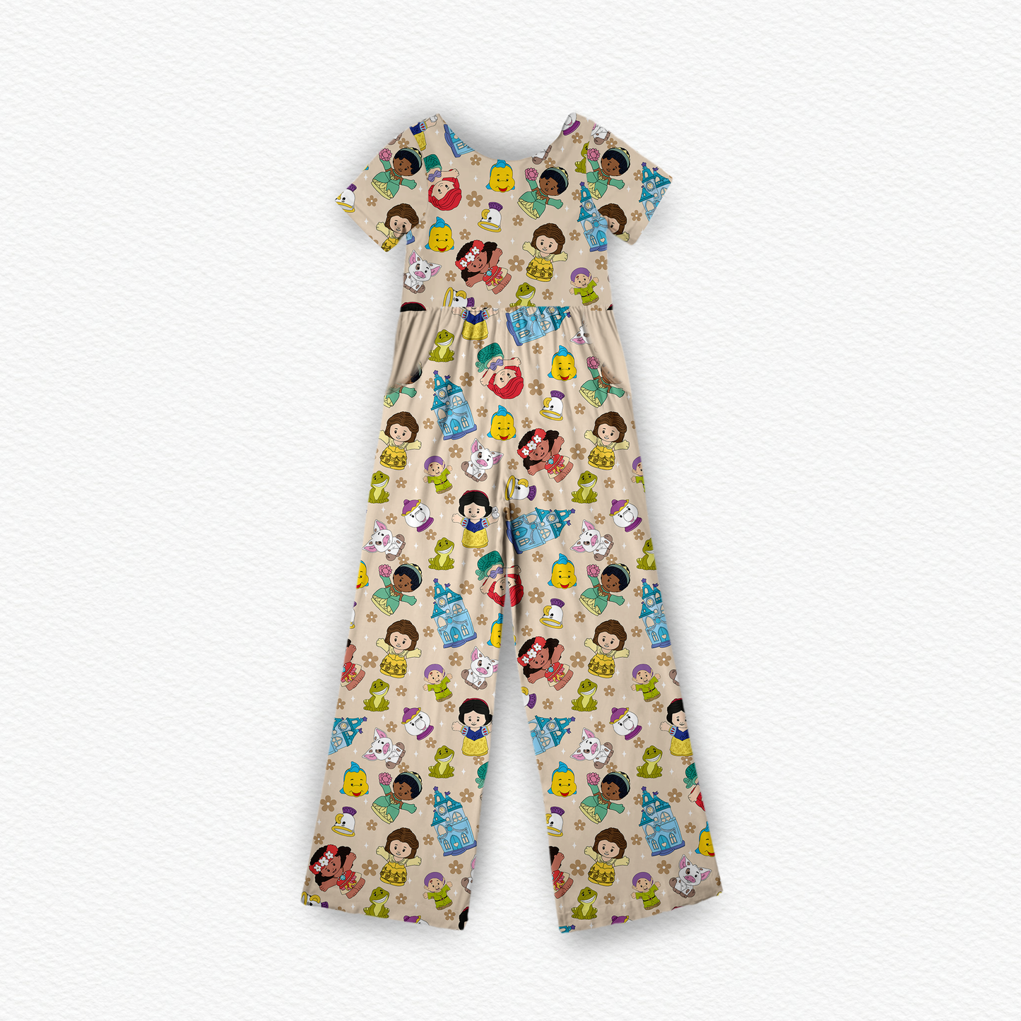 Upload Your Own File | CUSTOM BAMBOO | Bamboo Short Sleeve Wide Leg Romper