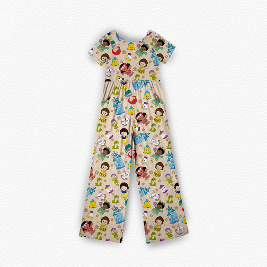 Upload Your Own File | CUSTOM BAMBOO | Bamboo Short Sleeve Wide Leg Romper