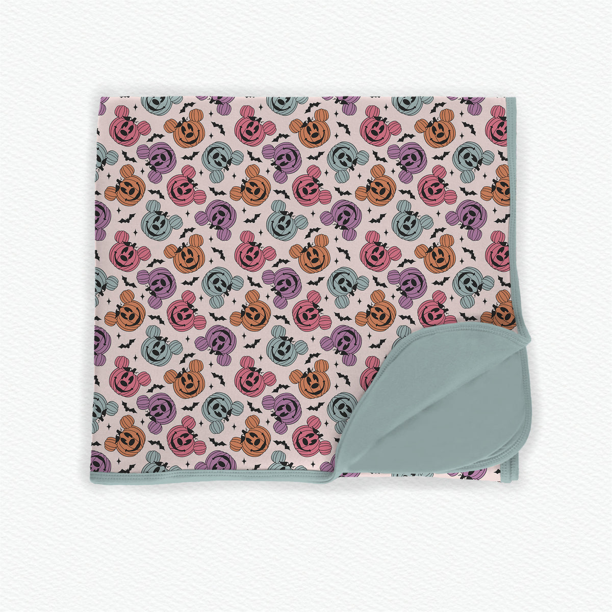 Mickey's Pumpkin Party Double Layered Bamboo Blanket