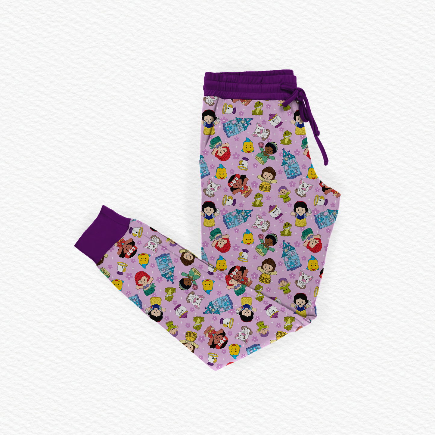 Purple Princess Tiny People Bamboo Adult Jogger Style Pants