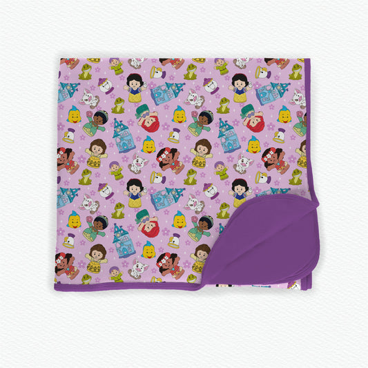 Purple Princess Tiny People Bamboo Blanket
