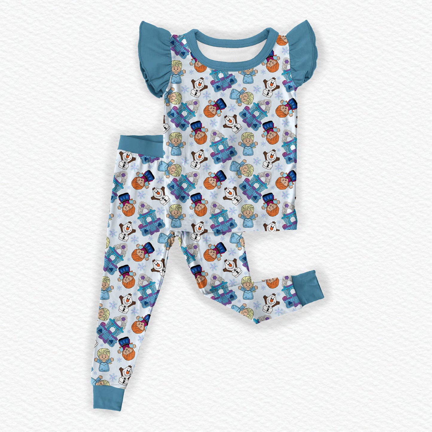 Worth Melting For Tiny People Flutter Sleeve Bamboo Short Sleeve Two Piece Pajama Set