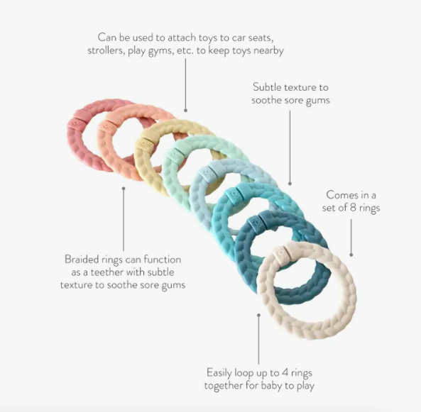 Itzy Ritzy - Bitzy Bespoke Itzy Rings™ Linking Ring Set - Rainbow