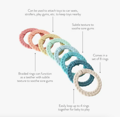 Itzy Ritzy - Bitzy Bespoke Itzy Rings™ Linking Ring Set - Rainbow