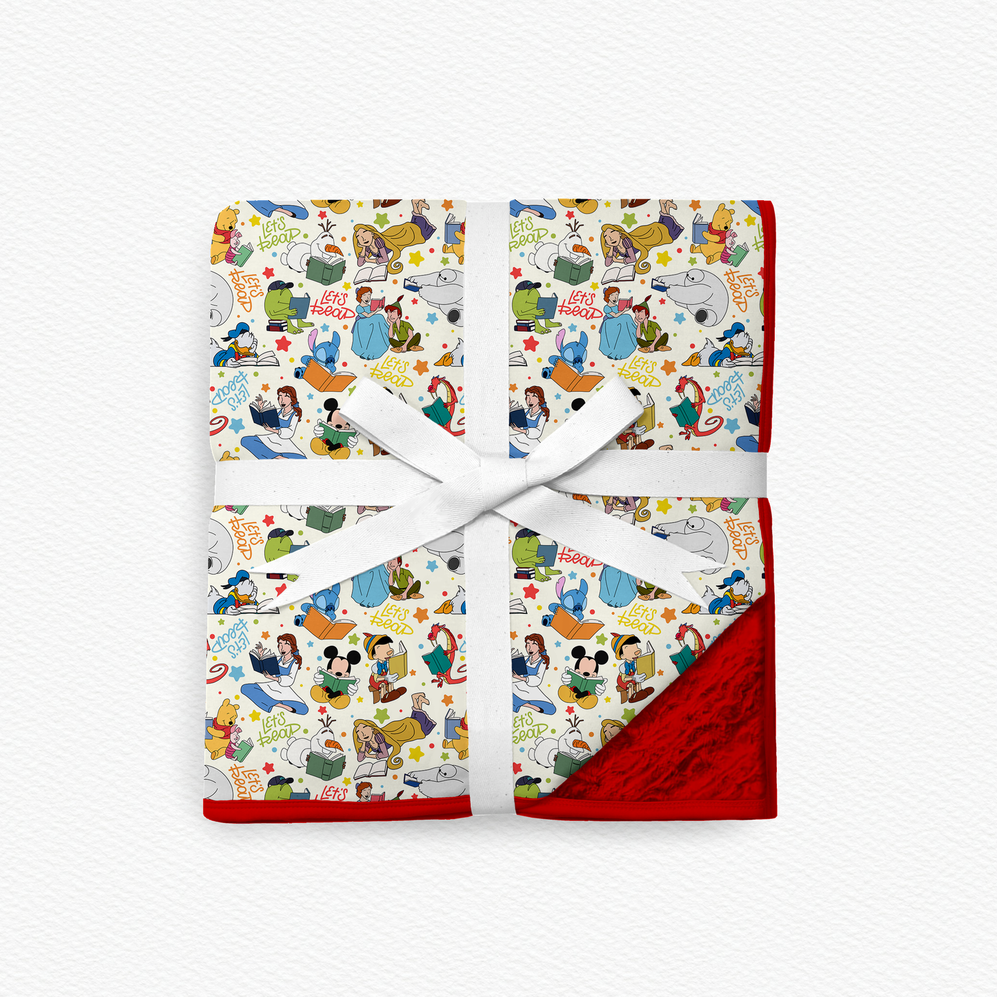 Let's Read Fur Backed Bamboo Blanket