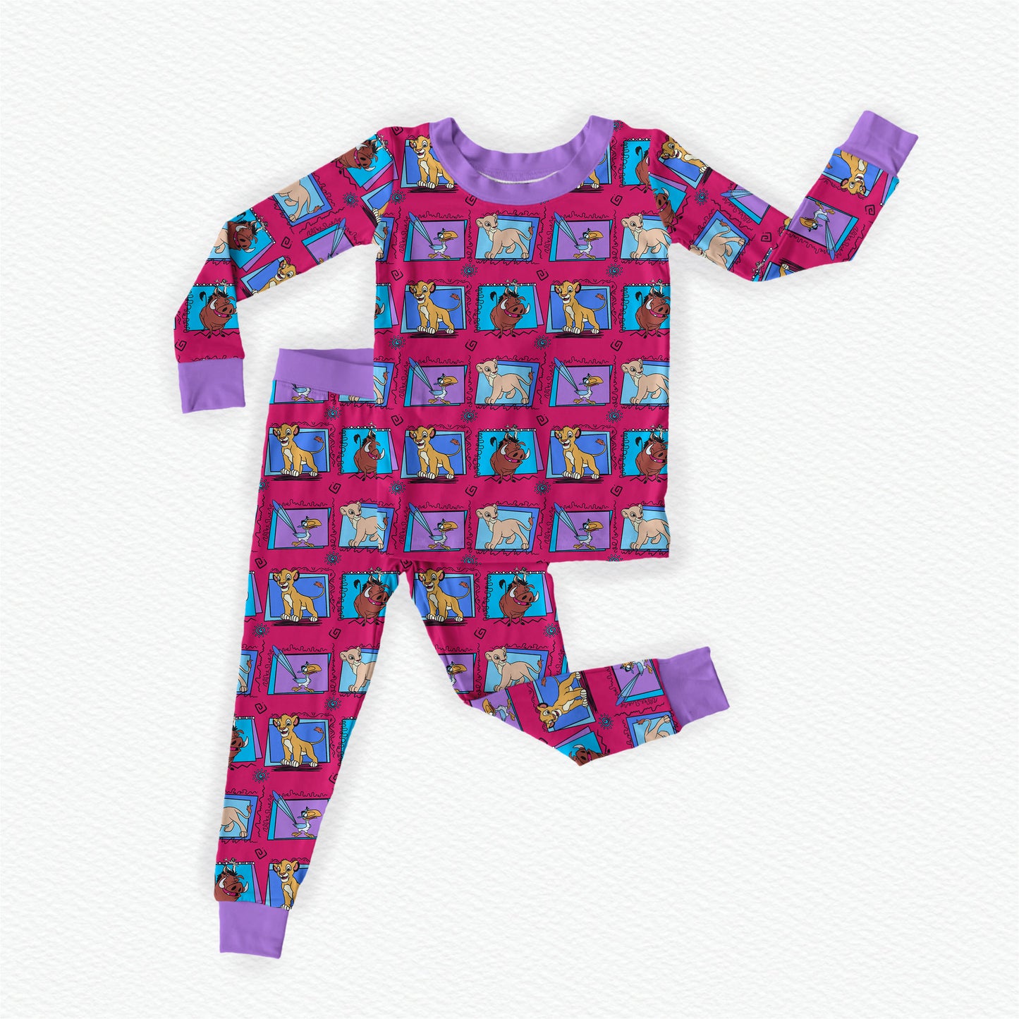 Lion King Bamboo Long Sleeve Two Piece Pajama Set