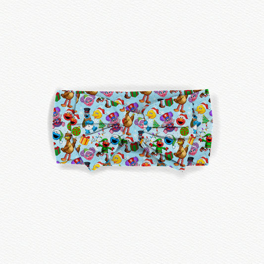 Sesame Street Secret Santa Bamboo Bow Headband