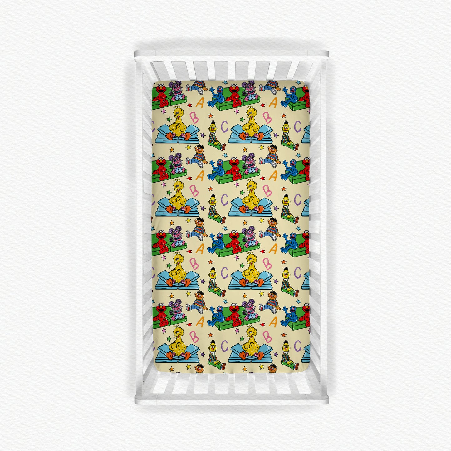 Alphabet Adventures Bamboo Crib Sheet / Fits Standard Nugget Couch