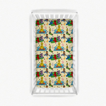 Alphabet Adventures Bamboo Crib Sheet / Fits Standard Nugget Couch