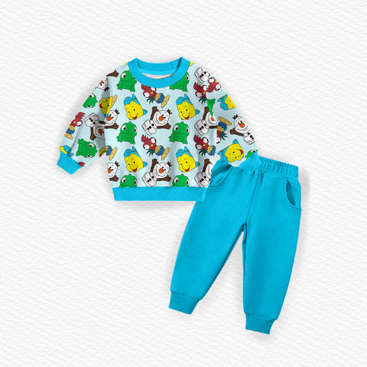 Sidekicks Tiny People Bamboo Crewneck & Jogger Set