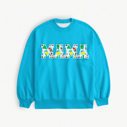 Sidekicks Tiny People MAMA Embroidered Lightweight Bamboo Spandex Adult Sweatshirt