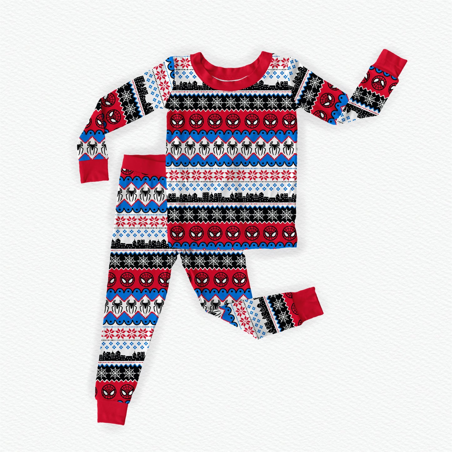 Peter Parker's Sweater Bamboo Long Sleeve Two Piece Pajama Set