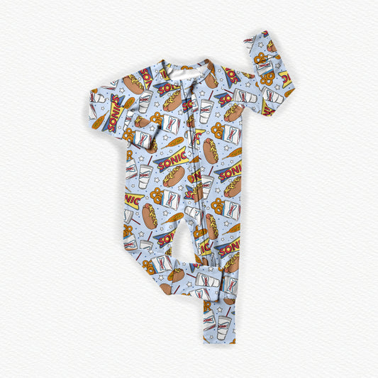 Chili Cheese Bamboo Zippy Pajamas