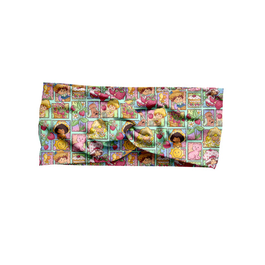 Strawberry Patchwork Bamboo Adult Headband