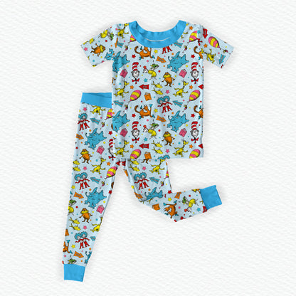 Land Of Seuss Bamboo Short Sleeve Two Piece Pajama Set