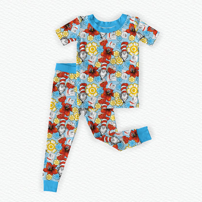 Seuss Garden Bamboo Short Sleeve Two Piece Pajama Set