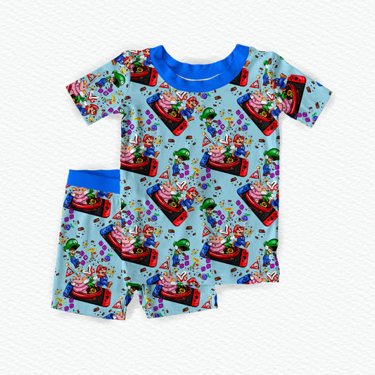 Wowie Zowie! Bamboo Short Sleeve & Shorts Two Piece Pajama Set