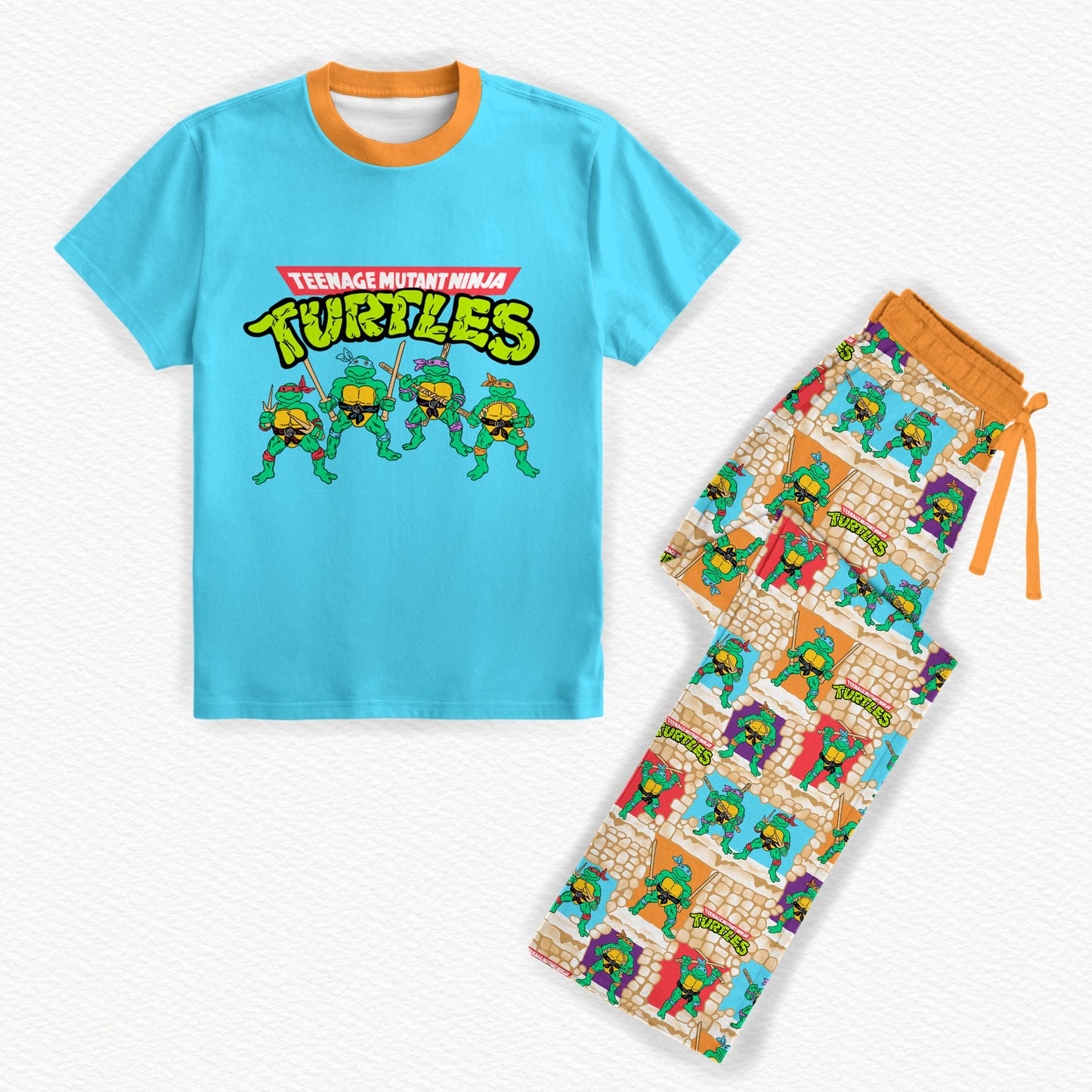 Ninja Turtles Bamboo Adult Straight Leg Style Sleep Set