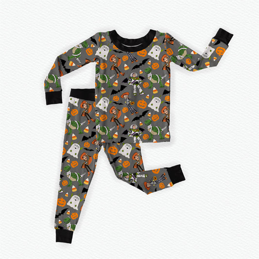 There's A Bat In My Boot! Bamboo Long Sleeve Two Piece Pajama Set