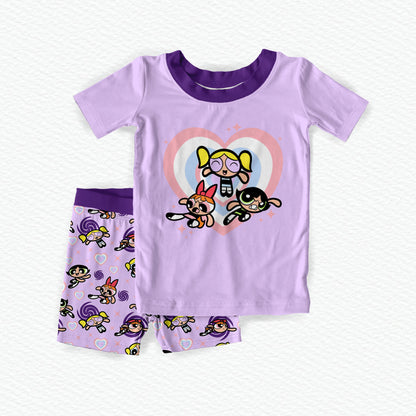 Powerpuff Girls Bamboo Short Sleeve & Shorts Two Piece Pajama Set