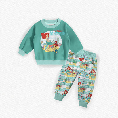 The Little Mermaid Bamboo French Terry Crewneck & Joggers Set