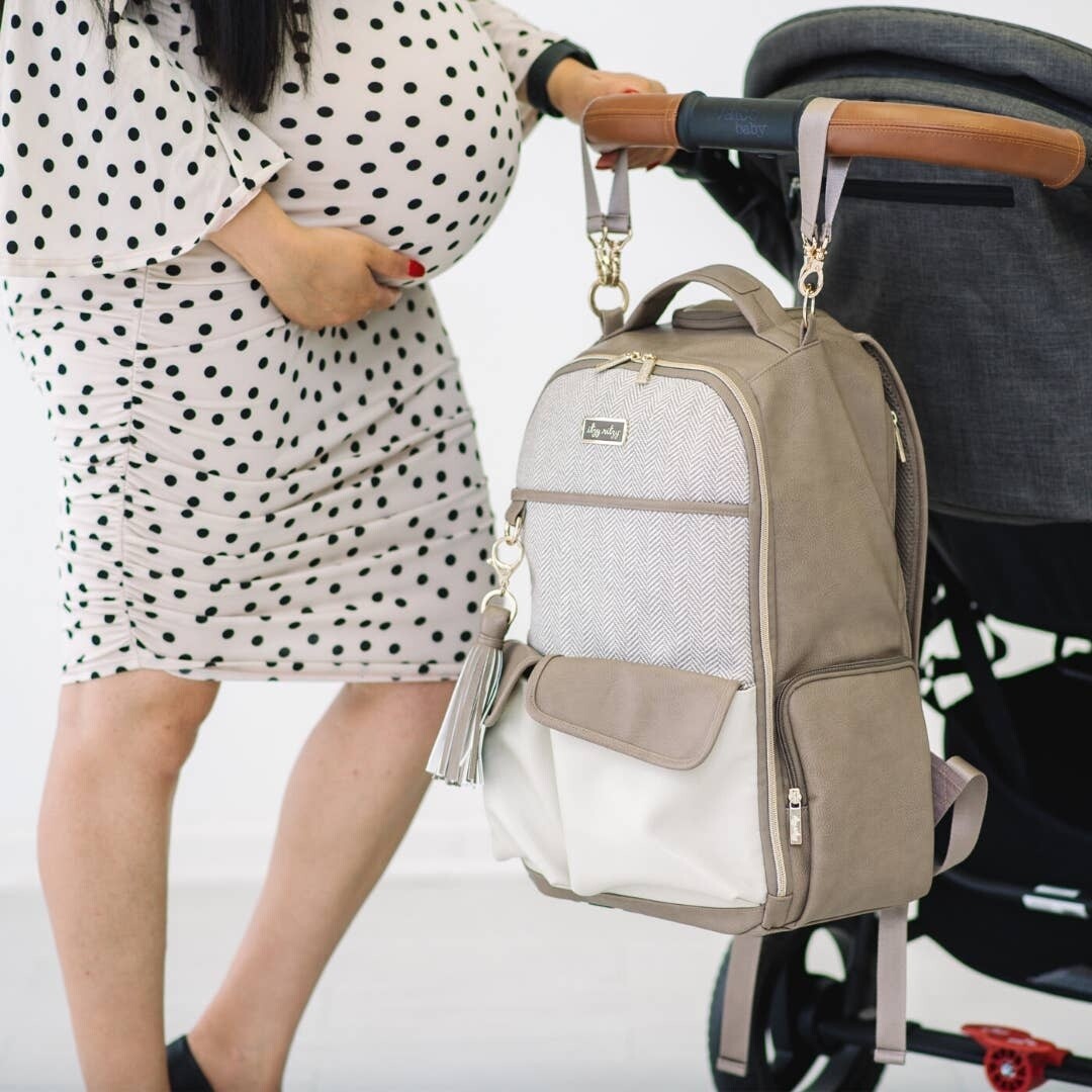 Boss Backpack Diaper Bag Baby Essentials In Vanilla Latte By Itzy Ritzy