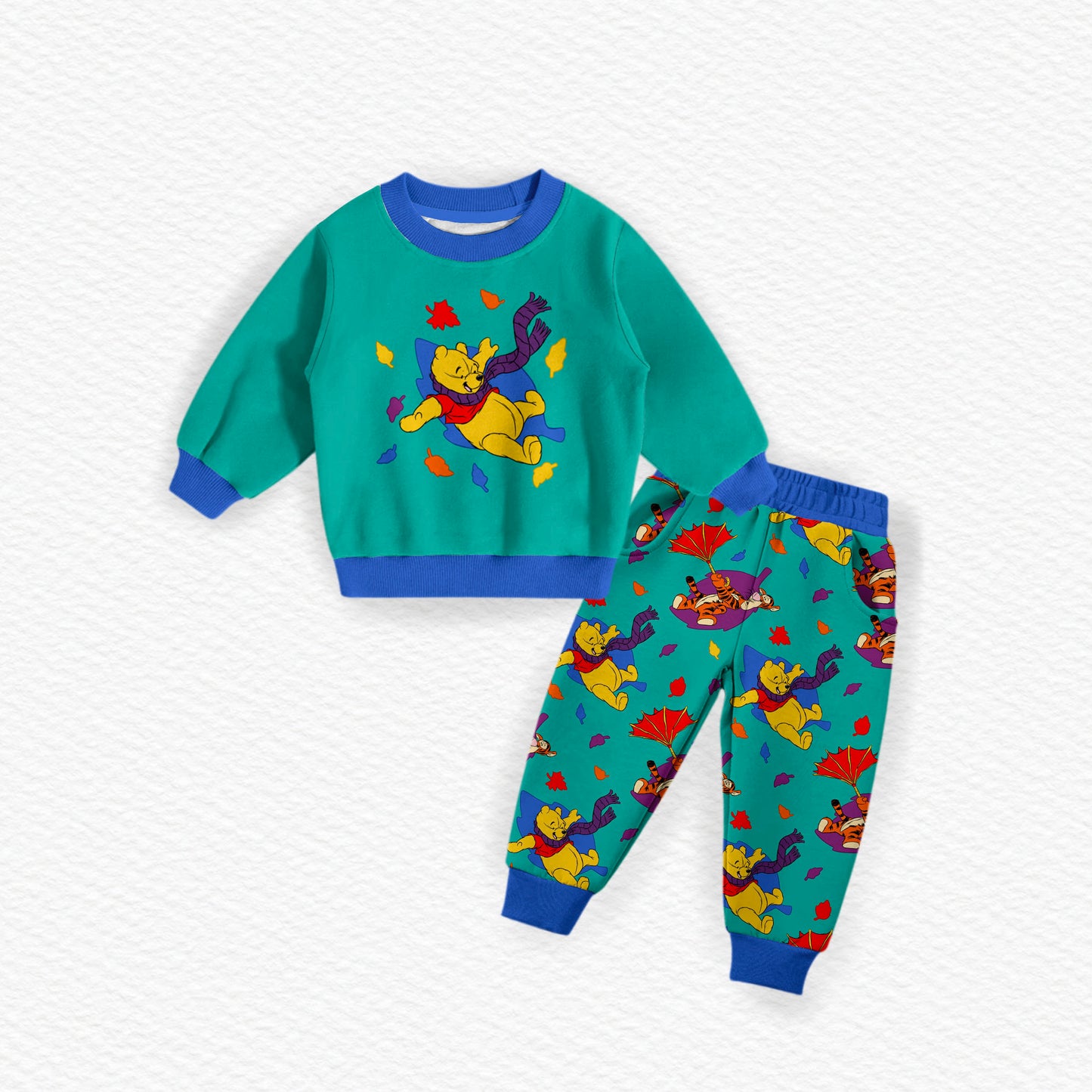 Fall Winnie The Pooh Bamboo French Terry Crewneck & Joggers Set