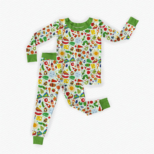 Hungry Caterpillar Bamboo Long Sleeve Two Piece Pajama Set