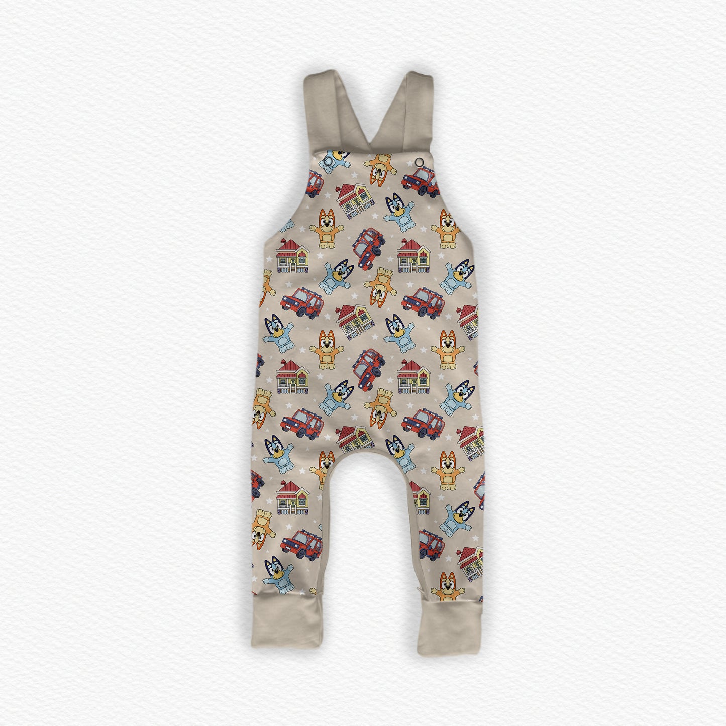 Blue Heelers Tiny People Bamboo Overalls
