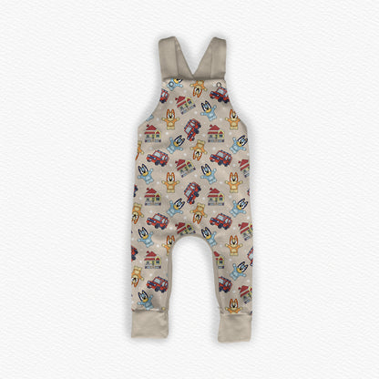 Blue Heelers Tiny People Bamboo Overalls