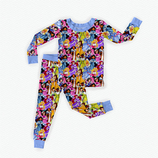 Tinsel & Tiaras Bamboo Long Sleeve Two Piece Pajama Set