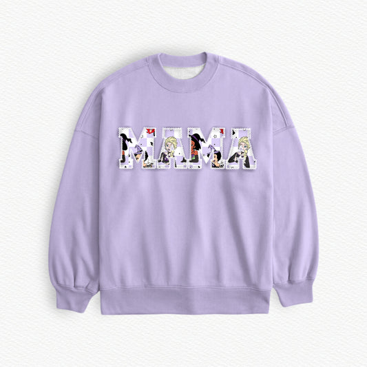 Feelin Witchy MAMA Embroidered Lightweight Bamboo Spandex Adult Sweatshirt
