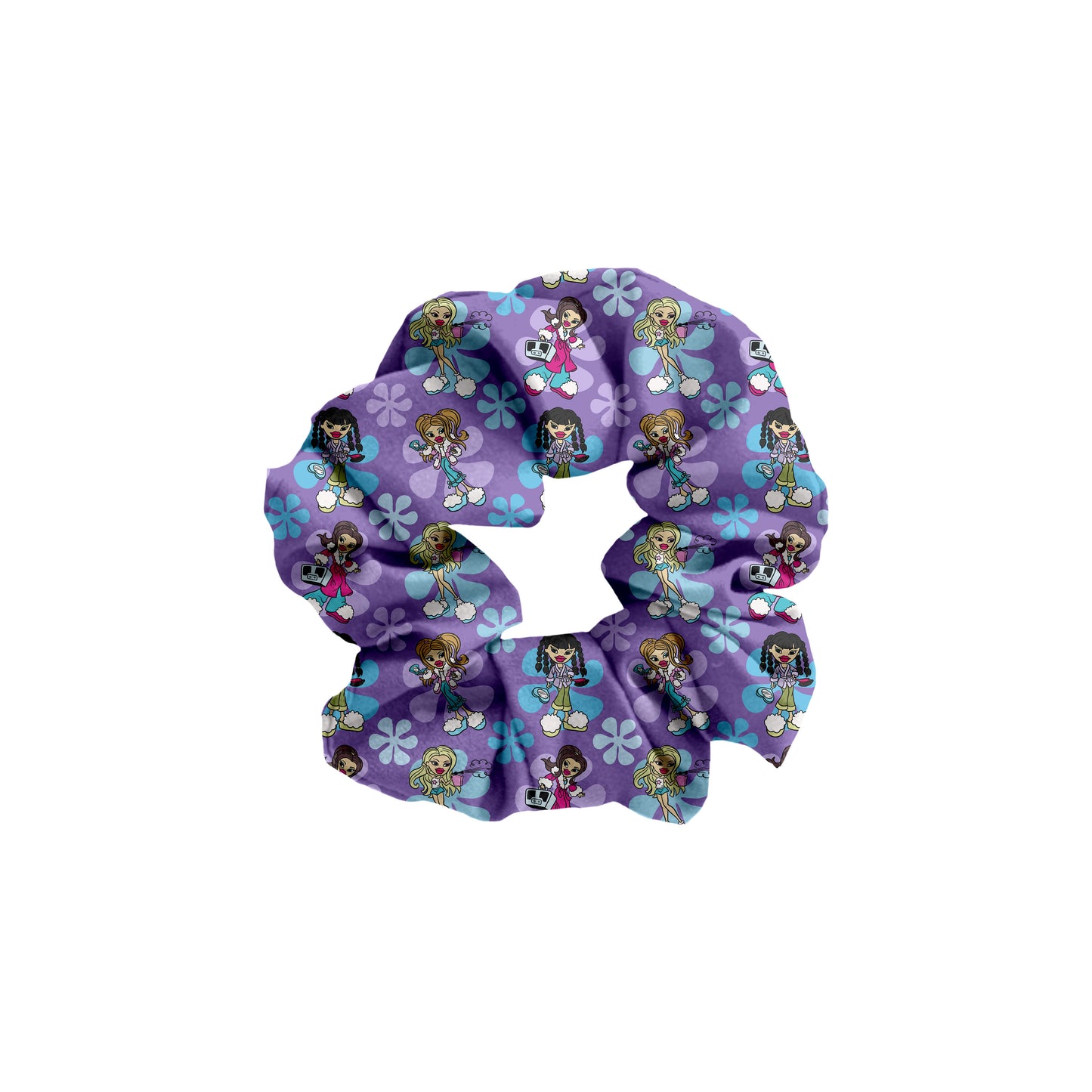 Vintage Drop Bamboo Scrunchies